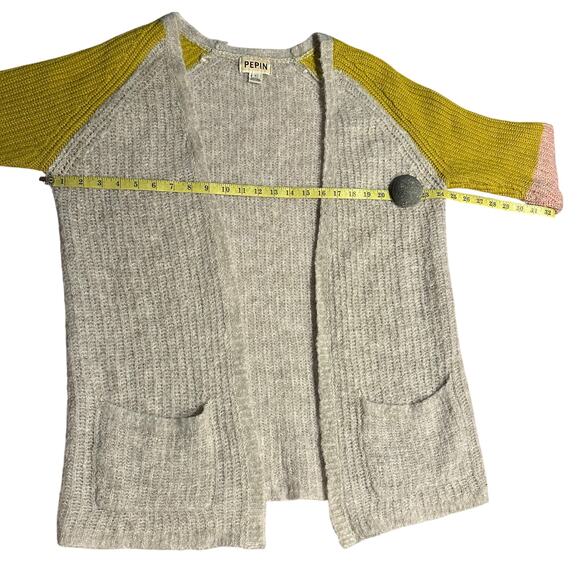 ANTHROPOLOGIE Pepin Colorblock Wool Alpaca Blend Sweater Cardigan Womens Small - Picture 4 of 6